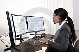 Stock Market Broker Working On Multiple Computers