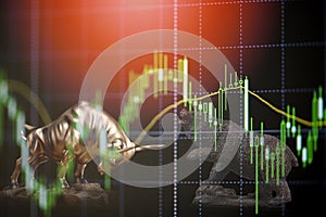 stock market bull vs bear graph stock market graph trading investment financial stock exchange financial stock graph chart