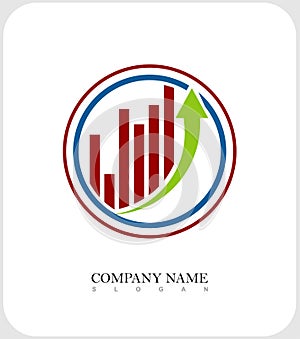 Stock market, business vector logo or icon