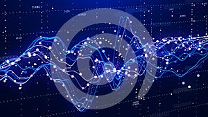 Stock market chart. Big Data. Business Graph. Investment graph. Abstract financial chart. 3D rendering