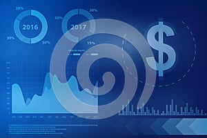 Stock market chart. Business graph background