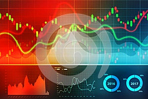 Stock market chart. Business graph background, Financial Background