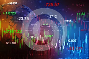 Stock market chart. Business graph background, Financial Background photo