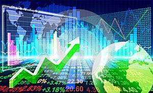 Stock market concept