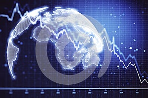 Stock market crash statistics with digital earth