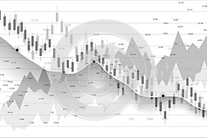 Stock market and exchange. Business Candle stick graph chart of stock market investment trading. Stock market data