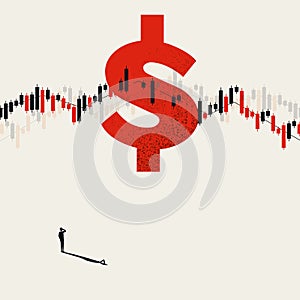 Stock market exchange symbol, vector concept. Symbol of investment, profit, trading, chart and data mapping.