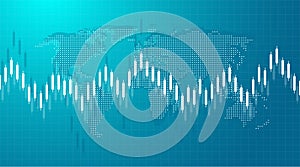 Stock market or forex trading business graph chart for financial investment concept. Business presentation for your