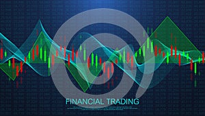 Stock market or forex trading business graph chart for financial investment concept. Business presentation for your