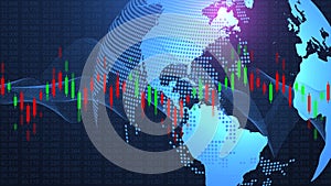 Stock market or forex trading business graph chart for financial investment concept. Business presentation for your