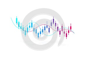 Stock market or forex trading business graph chart for financial investment concept. Business presentation for your