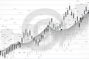 Stock market or forex trading graph chart suitable for financial investment concept. Economy trends background for