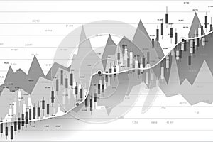 Stock market or forex trading graph chart suitable for financial investment concept. Economy trends background for