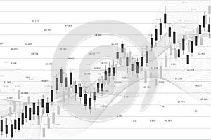 Stock market or forex trading graph chart suitable for financial investment concept. Economy trends background for