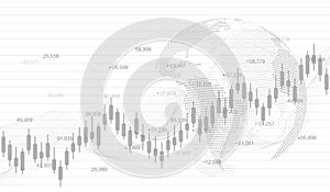 Stock market or forex trading graph in futuristic concept for financial investment or economic trends business idea