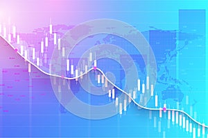 Stock market or forex trading graph in graphic concept for financial investment or economic trends business idea design