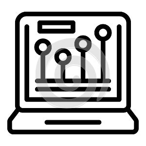 Stock market gain icon outline vector. Trading platform