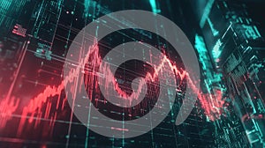 Stock market going down showing financial crisis data