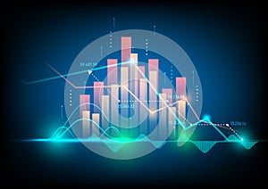 stock market graph abstract background