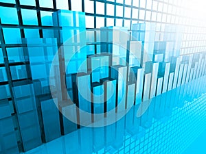 Stock Market Graph and Bar Chart. Business Background