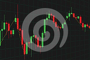 Stock market graph for financial analysis vector illustration