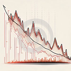 Stock market graph. Vector illustration. Graphic concept for your design