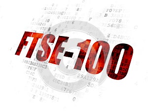 Stock market indexes concept: FTSE-100 on Digital background