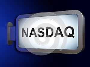Stock market indexes concept: NASDAQ on billboard background photo