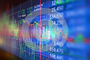 Stock market investment graph with indicator and volume data.