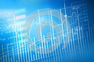 Stock market investment trading, candle stick graph chart, trend of graph, Bullish point, Bearish point