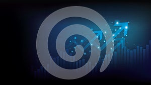Stock market investment trading graph in graphic concept suitable for financial investment or Economic trends business idea