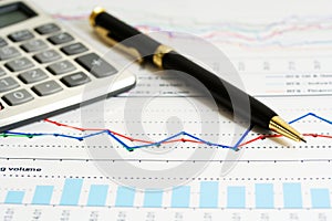 Financial accounting stock market graphs analysis