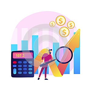 Stock market research vector concept metaphor