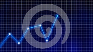 Stock market. Trading graph and chart in financial business