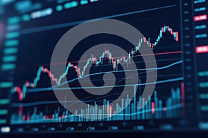 Stock Market Trend Analysis on Display photo