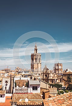 Stock photo of a beautiful view of Torre del Micalet in Valencia