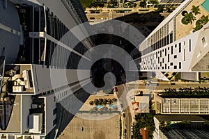 Stock photo building shadow looming over a city street