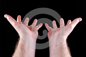 Pair of Open Hands Ready to Receive or Offer