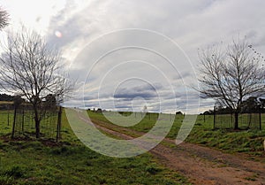 Stock photo features a stunning rural landscape of a small village in Robertson, Australia
