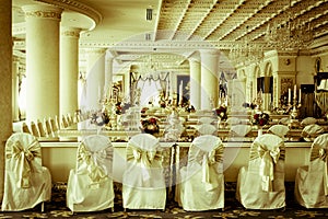 Stock Photo - Luxury Grand Dinning Room & Living Room