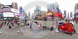 Stock photo New York Times Square circa 2023. 360 VR equirectangular photo