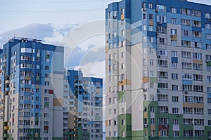 Stock Photo - Public Housing Apartments at Ulitsa Volzhskaya Naberezhnaya