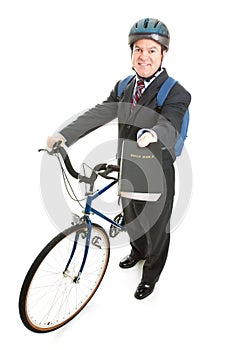 Stock Photo of Religious Missionary with Bicycle