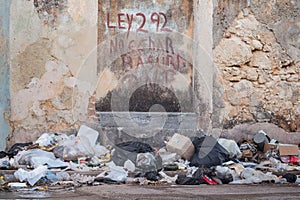 garbage accumulated due to mismanagement of the local government in matanzas cuba photo