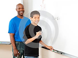 Stock Photo of Teacher and Student - Math