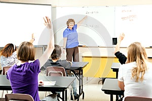 Stock Photo of Teaching Algebra Class