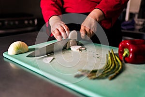 Faceless Chef Preparing Healthy Meal