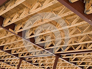 Stock photo of wood frame housing construction