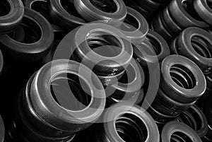 Stock tires piles