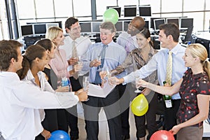 Stock Traders Celebrating In The Office